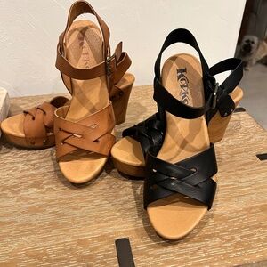 TWO pairs Korks Bagley Sandal